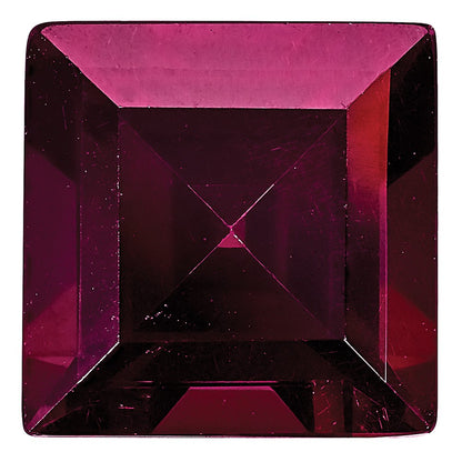 Gemstone Rhodolite Garnet Aa Quality 3mm Square Step-Cut