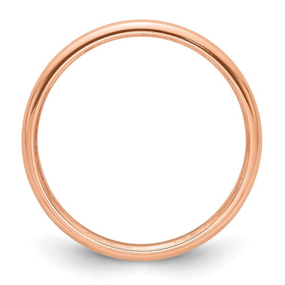 14K Rose Gold 2mm Half Round Wedding Band Size 9.5