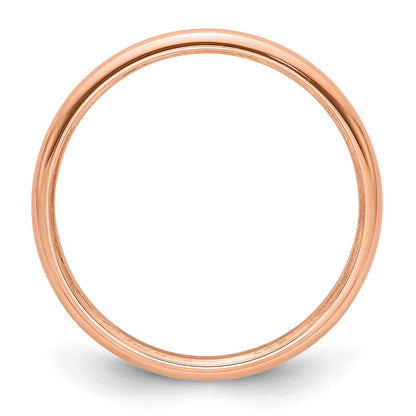 14k Rose Gold 2mm Half Round Wedding Band Ring