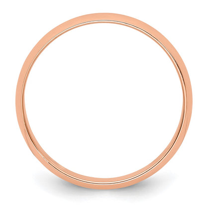 14K Rose Gold 4mm Lightweight Half Round Wedding Band