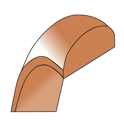 10K Rose Gold 5mm Lightweight Half Round Wedding Band Size 4.5