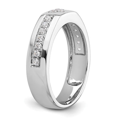 14k White Gold 1/4 Ct. Lab Grown Diamond VS/SI+ G+ Cut-Out Heart Band Ring