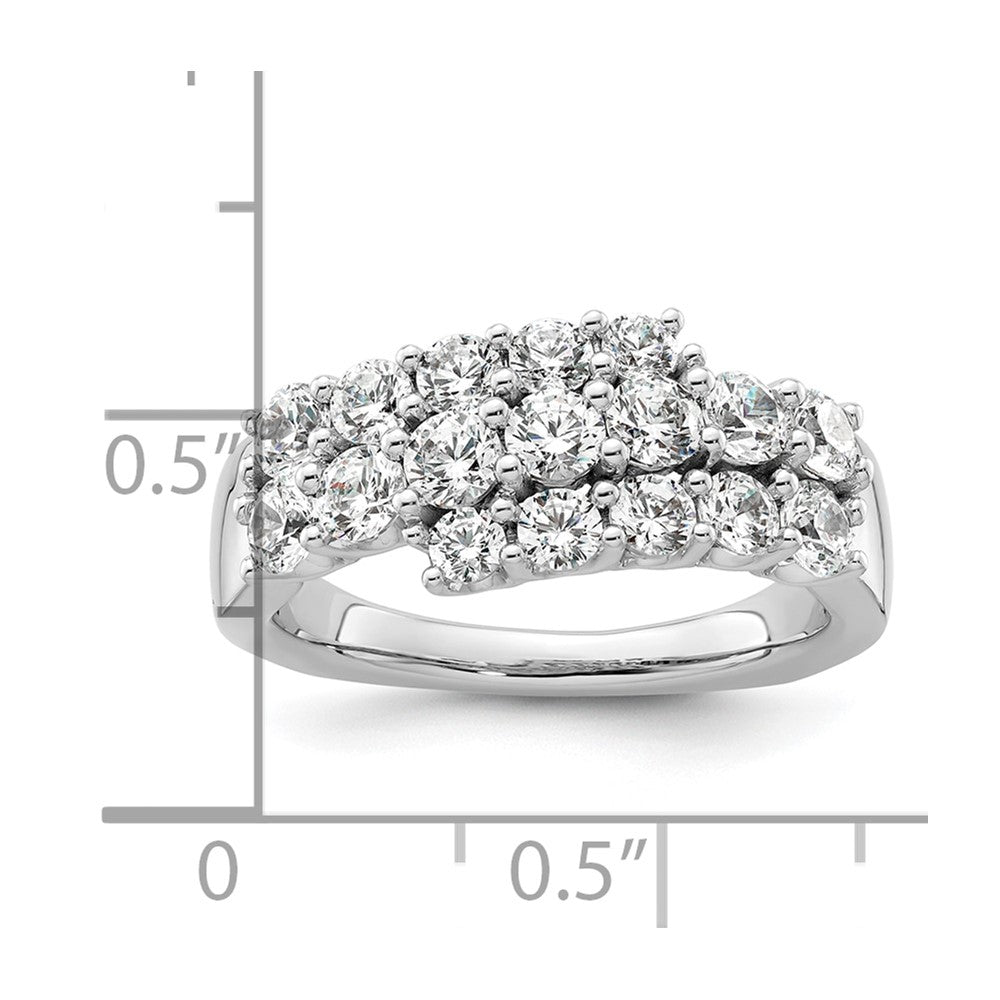 14K White Gold Lab Grown Diamond VS/SI+ G+ Triple Band Ring