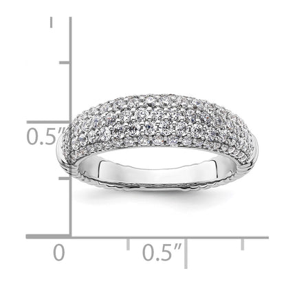 14K White Gold Lab Grown Diamond VS/SI+ G+ Band Ring