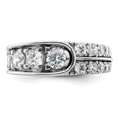 14K White Gold Lab Grown Diamond Vs/Si+ G+ Complete Fancy Band (Size 7 Only)