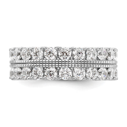 14k White Gold 1 3/4 Ct. Lab Grown Diamond VS/SI+ G+ Complete Fashion Band
