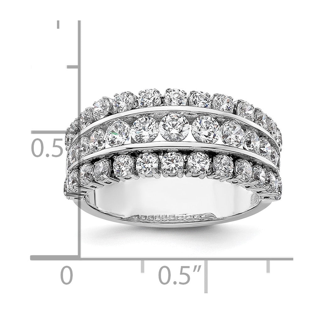 14K White Gold Lab Grown Diamond VS/SI+ G+ Triple Band Ring