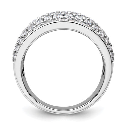 14k White Gold 1 3/4 Ct. Lab Grown Diamond VS/SI+ G+ Fashion Layered Band Ring