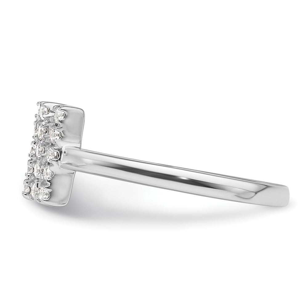 14k White Gold 1/5 Ct. Lab Grown Diamond VS/SI+ G+ Initial N Adjustable Ring