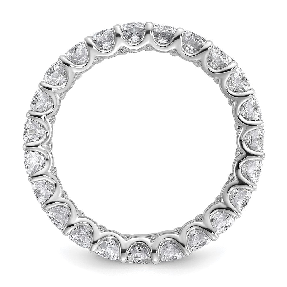 14k White Gold 14KW Oval Lab Grown Diamond VS/SI+ G+ Eternity Band Ring