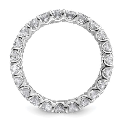 14k White Gold 14KW Oval Lab Grown Diamond VS/SI+ G+ Eternity Band Ring