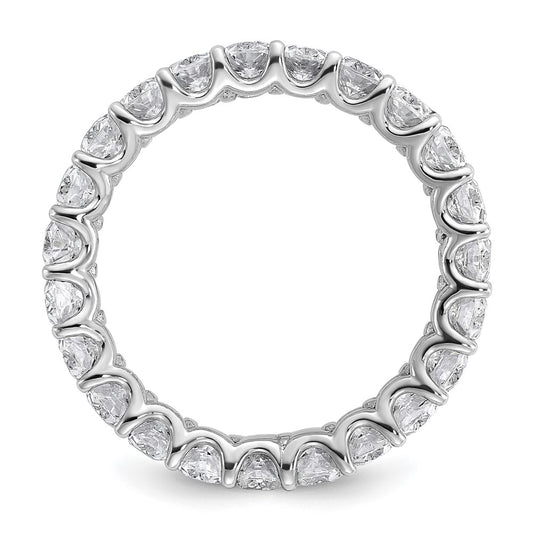14k White Gold 14KW Oval Lab Grown Diamond VS/SI+ G+ Eternity Band Ring