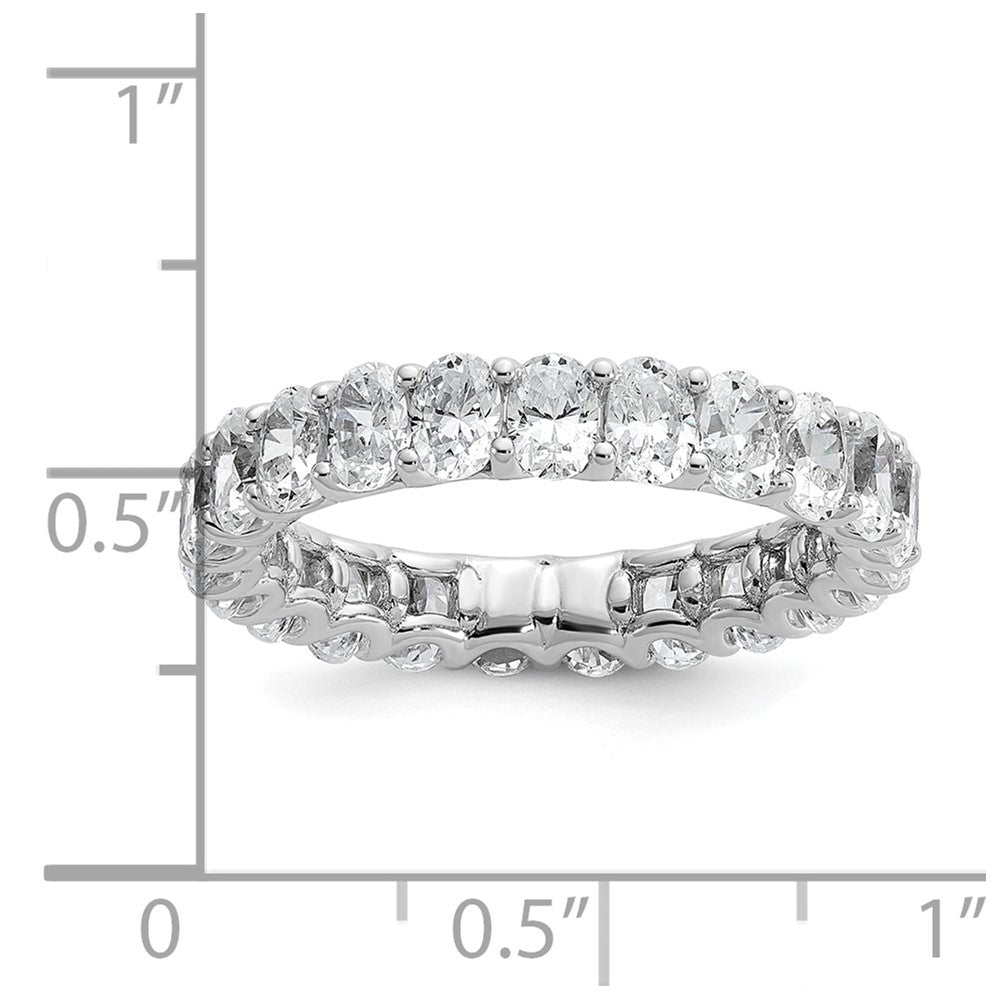 14k White Gold 14KW Oval Lab Grown Diamond VS/SI+ G+ Eternity Band Ring