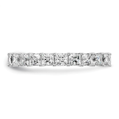 14k White Gold 14KW Princess Lab Grown Diamond VS/SI+ G+ Eternity Band Ring