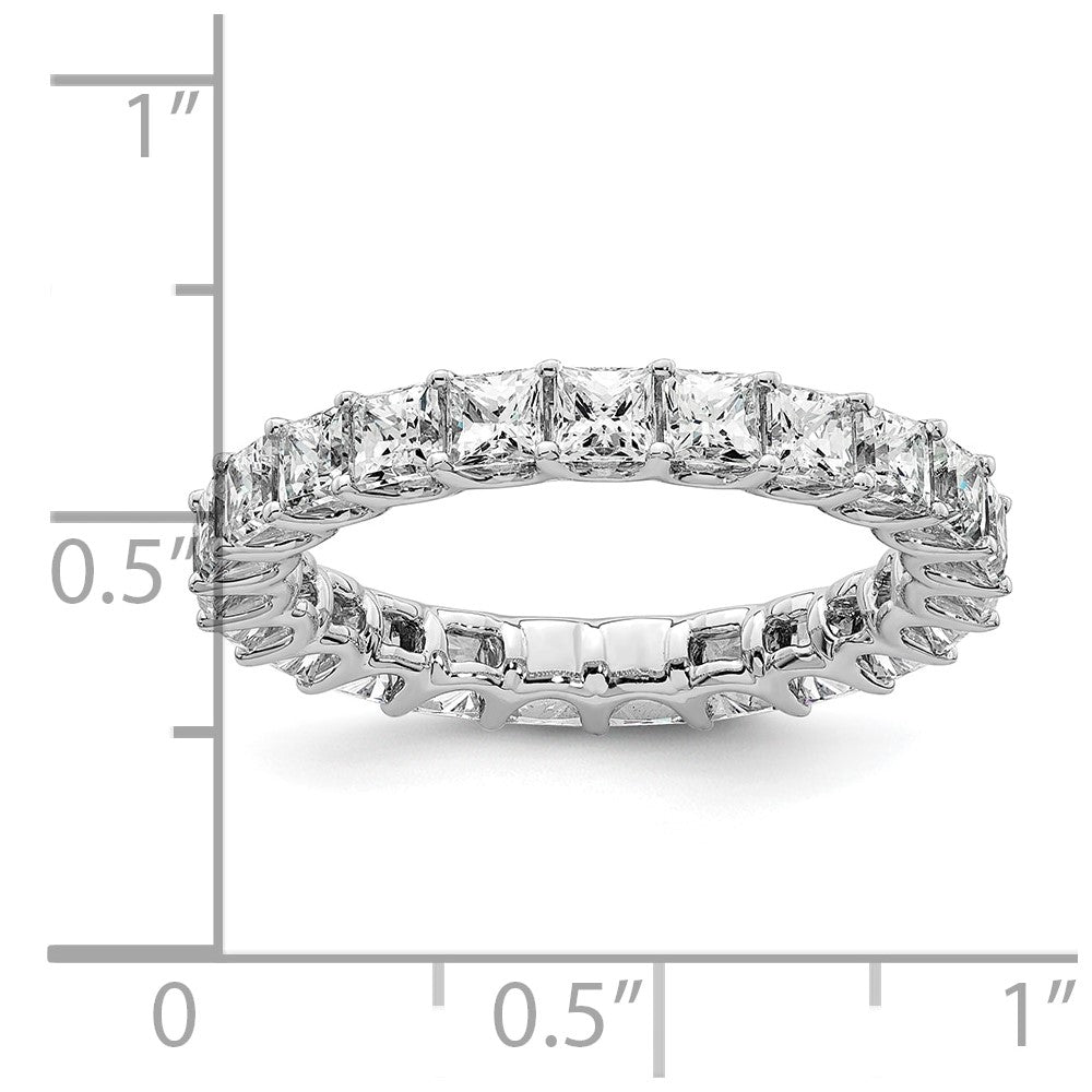 14k White Gold 14KW Princess Lab Grown Diamond VS/SI+ G+ Eternity Band Ring