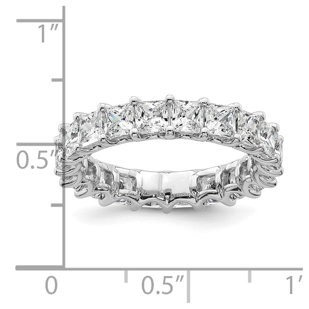 14k White Gold 14KW Princess Lab Grown Diamond VS/SI+ G+ Eternity Band Ring