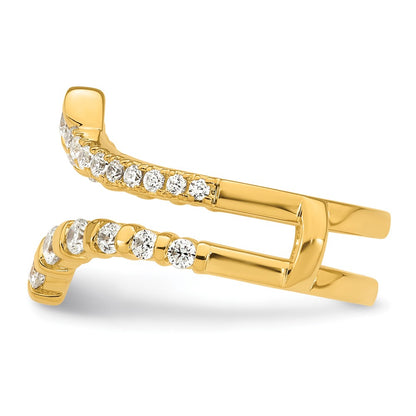 14k Yellow Gold 3/4 Ct. Lab Grown Diamond VS/SI+ G+ Complete Ring Guard