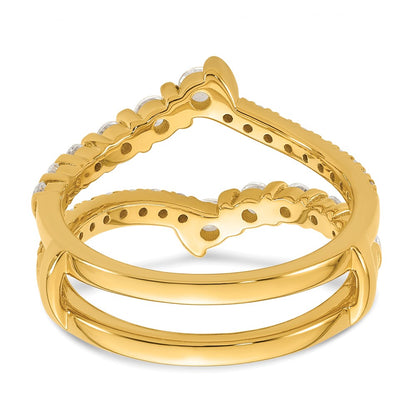 14k Yellow Gold 3/4 Ct. Lab Grown Diamond VS/SI+ G+ Complete Ring Guard