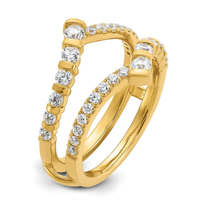 14k Yellow Gold 3/4 Ct. Lab Grown Diamond VS/SI+ G+ Complete Ring Guard