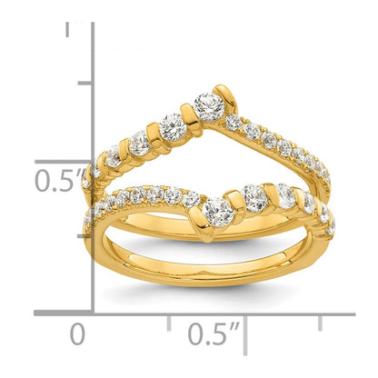 14k Yellow Gold 3/4 Ct. Lab Grown Diamond VS/SI+ G+ Complete Ring Guard