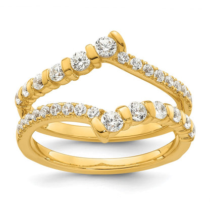 14k Yellow Gold 3/4 Ct. Lab Grown Diamond VS/SI+ G+ Complete Ring Guard
