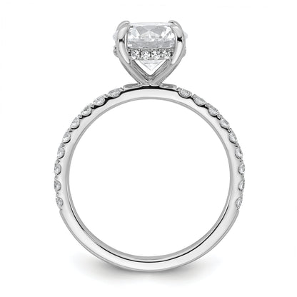 14k White Gold 2 3/8 Ct. Lab Grown Diamond VS/SI+ G+ Flair Round Engagement Ring