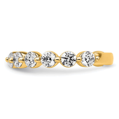 14K Yellow Gold True Origin 1 1/2 Carat Lab Grown Diamond Vs D E F Complete Thirteen Stone Ring