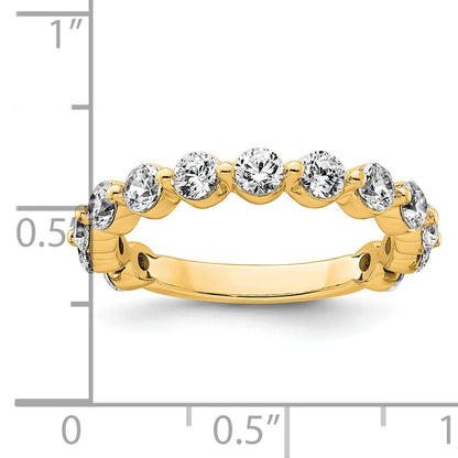 14K Yellow Gold True Origin 1 1/2 Carat Lab Grown Diamond Vs D E F Complete Thirteen Stone Ring