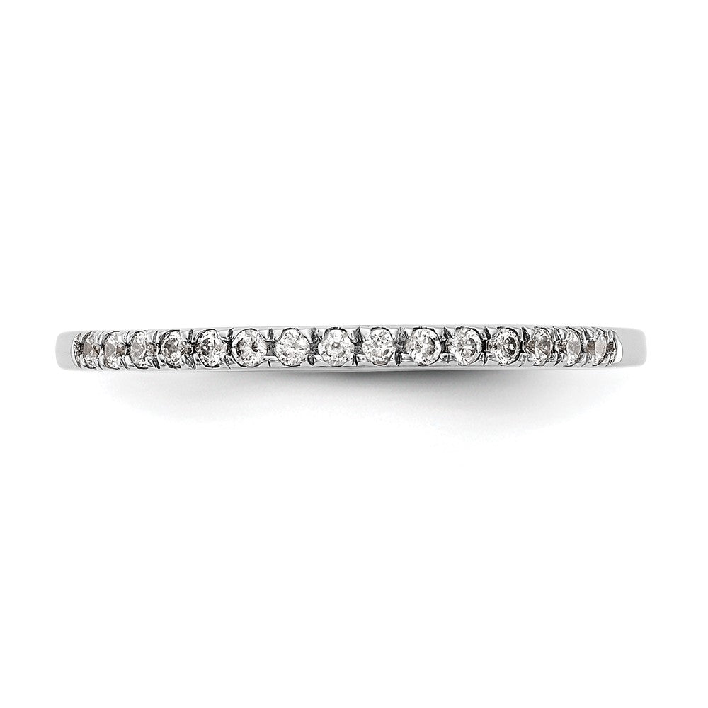 14k White Gold Real Diamond Wedding Band