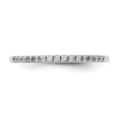 14k White Gold Real Diamond Wedding Band
