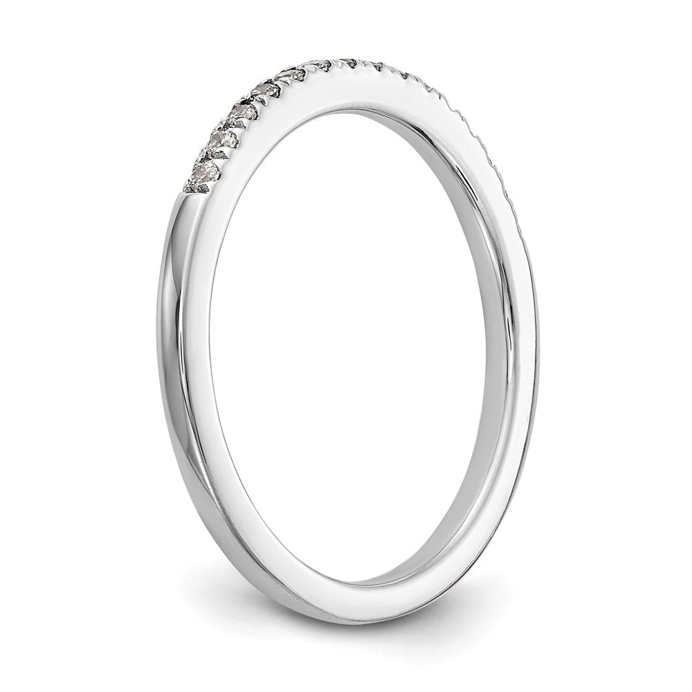 14k White Gold Real Diamond Wedding Band