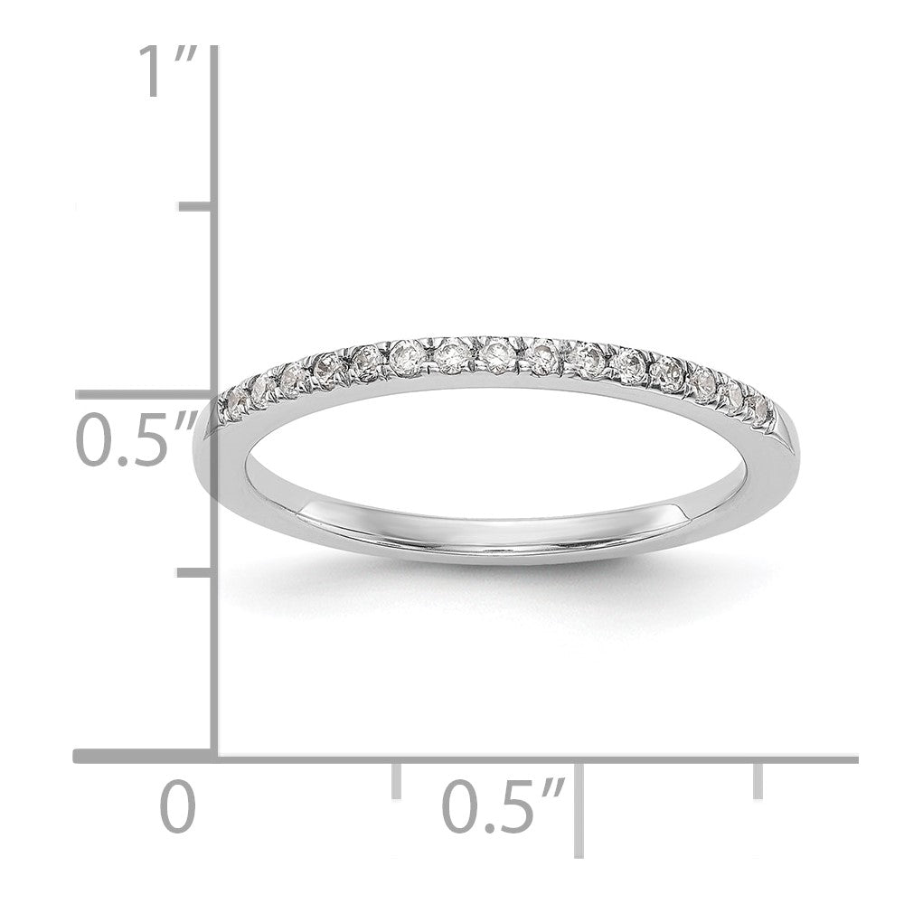 14k White Gold Real Diamond Wedding Band