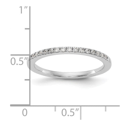 14k White Gold Real Diamond Wedding Band
