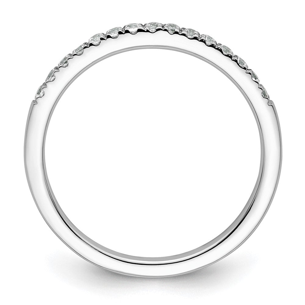 0.18ct. CZ Solid Real 14k White Gold Wedding Wedding Band Ring