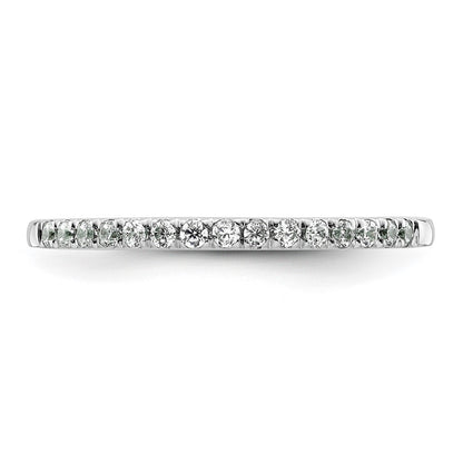 0.18ct. CZ Solid Real 14k White Gold Wedding Wedding Band Ring