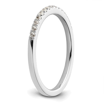 0.18ct. CZ Solid Real 14k White Gold Wedding Wedding Band Ring