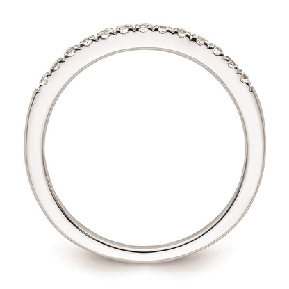 14k White Gold Real Diamond Wedding Band