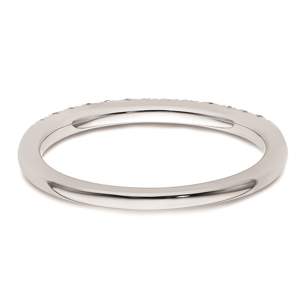 14k White Gold Real Diamond Wedding Band