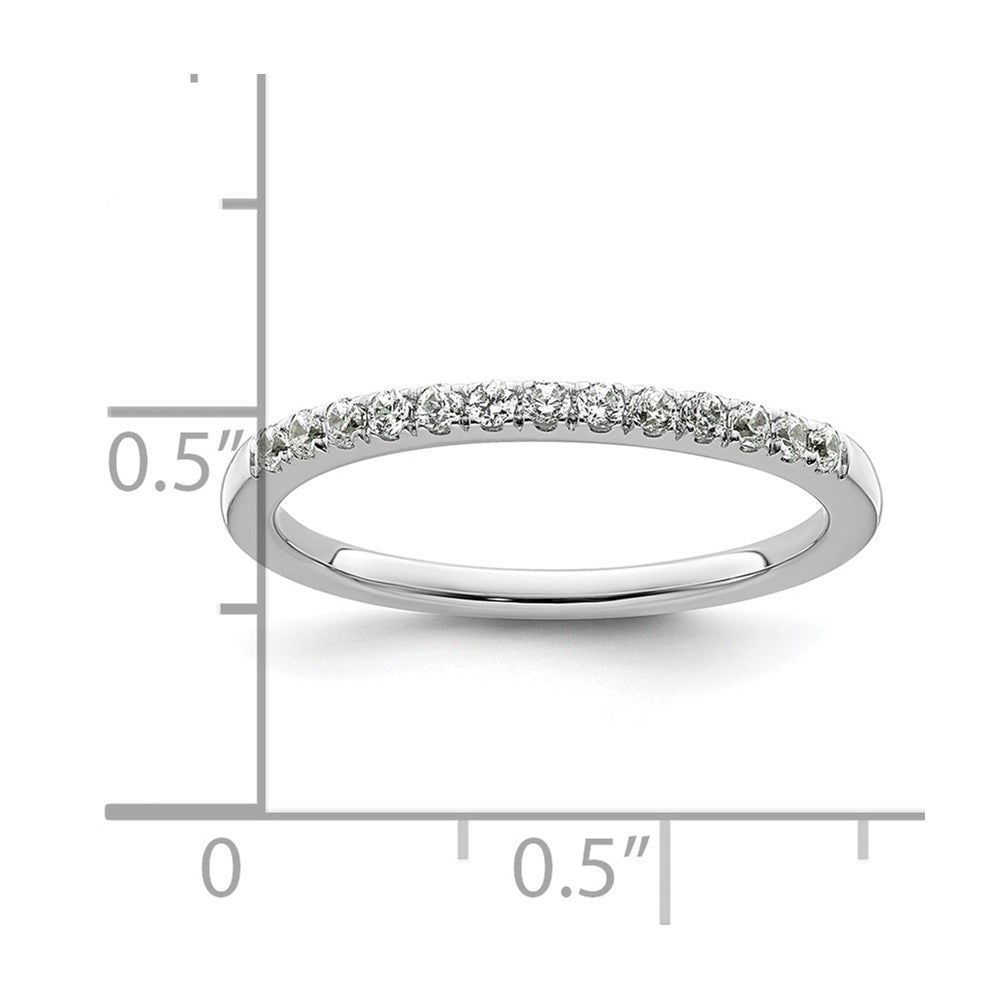 14k White Gold Real Diamond Wedding Band