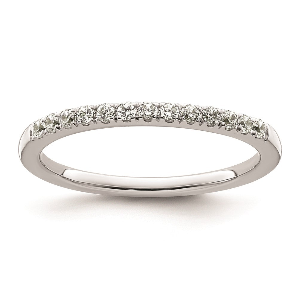 14k White Gold Real Diamond Wedding Band