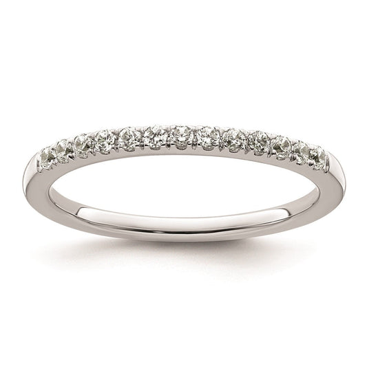 14k White Gold Real Diamond Wedding Band