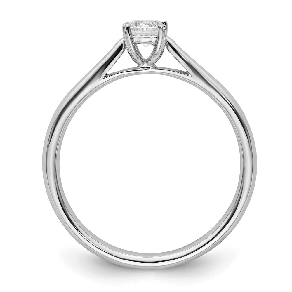 14K White Gold True Origin 1/4 Carat Lab Grown Diamond Vs+ F+ Round Solitaire Engagement Ring
