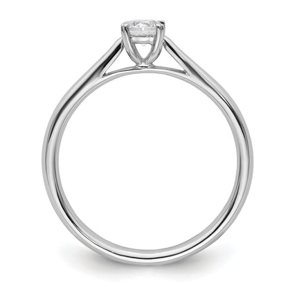 14K White Gold True Origin 1/4 Carat Lab Grown Diamond Vs+ F+ Round Solitaire Engagement Ring