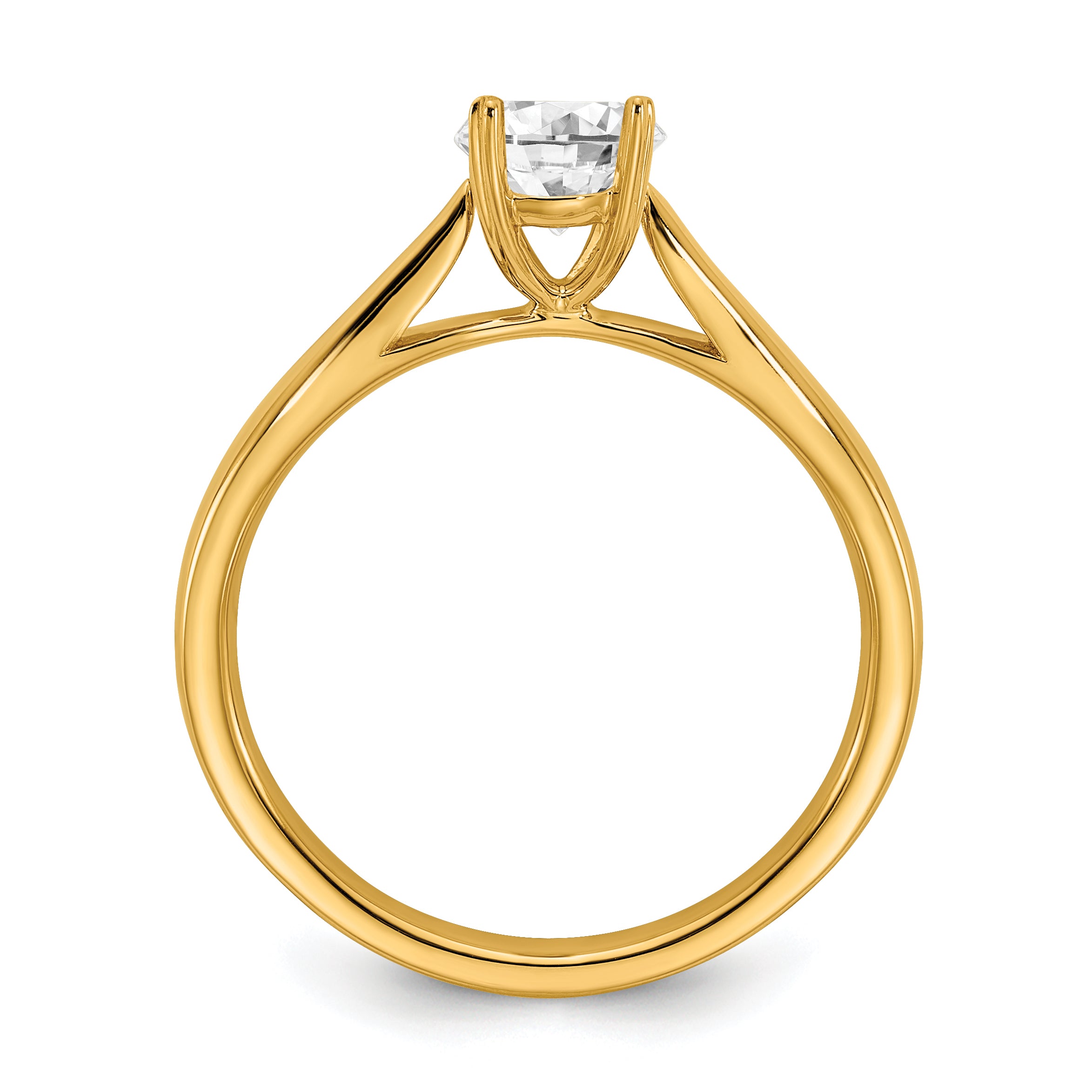 14k Yellow Gold True Origin 1/2 Ct. Lab Grown Diamond VS/SI+ G+ Round Solitaire Engagement Ring