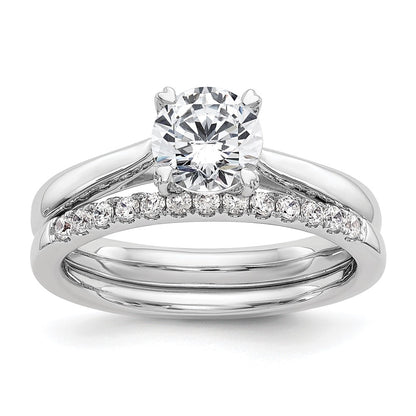 True Origin 14k White Gold 1 Ct. Lab Grown Diamond VS/SI+ G+ Round Solitaire Engagement Ring