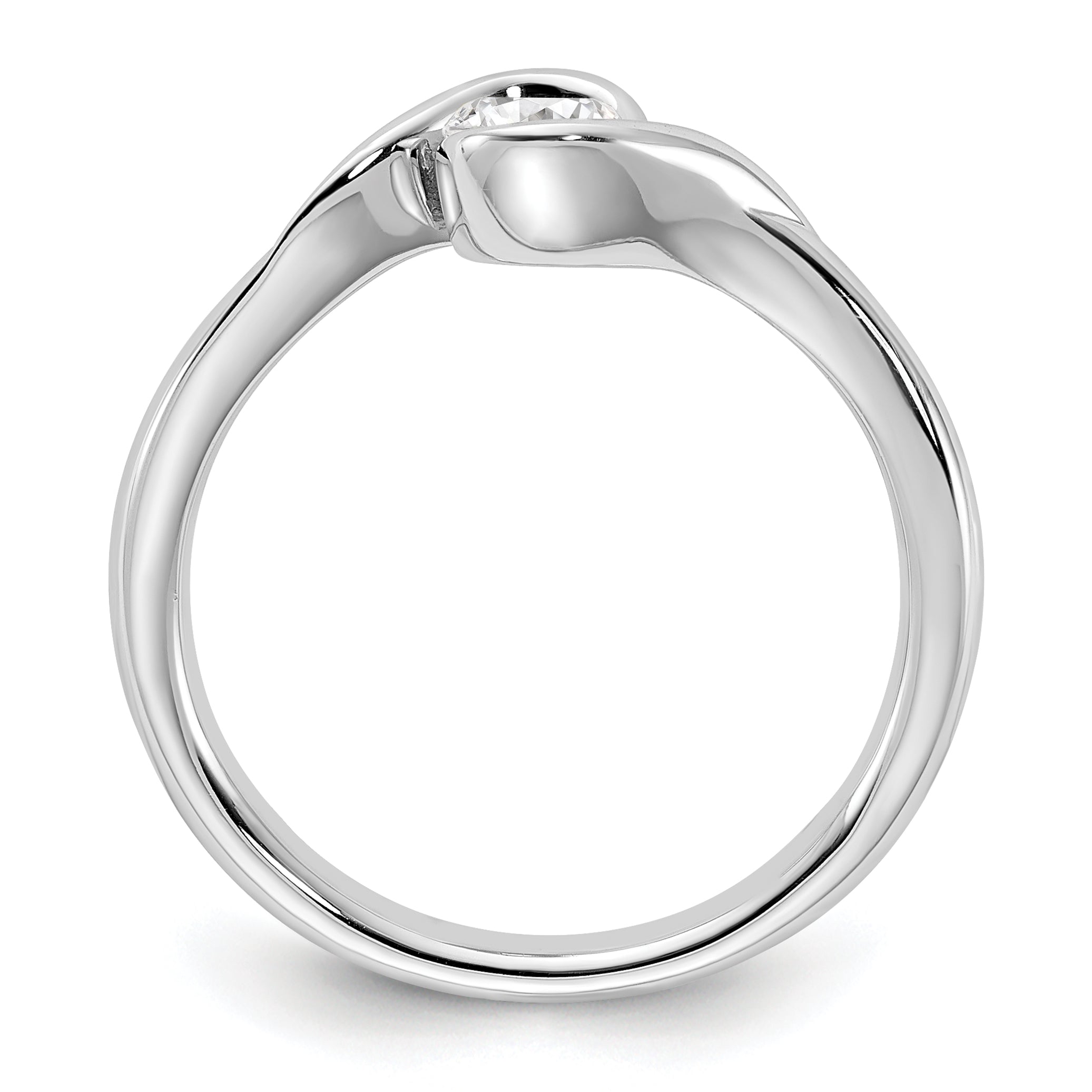 14k White Gold 1/4 Ct. Lab Grown Diamond VS/SI+ G+ Round Solitaire Engagement Ring