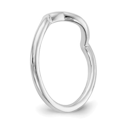 14K White Gold Polished Contour Wedding Band