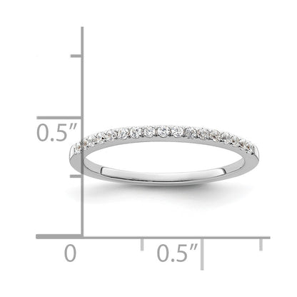 14k White Gold 1/6 Ct. Lab Grown Diamond VS/SI+ G+ Wedding Band Ring