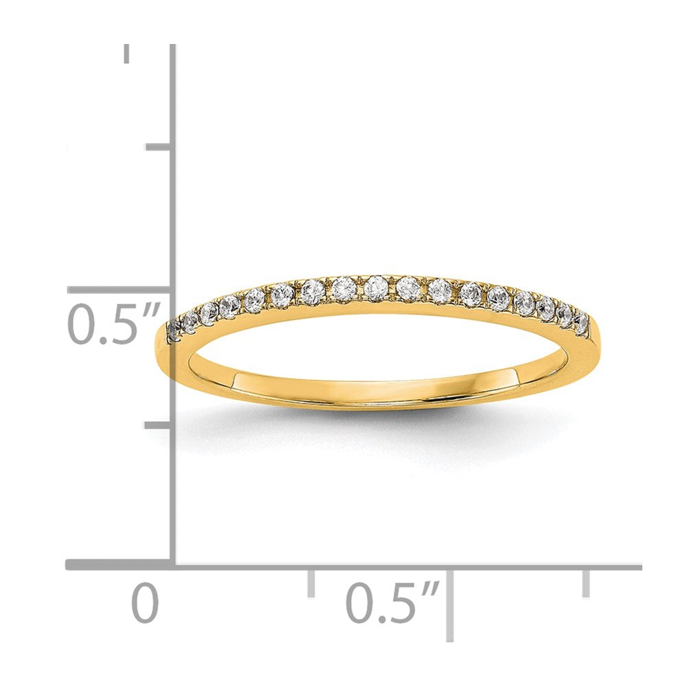 14k Yellow Gold 1/4 Ct. Lab Grown Diamond VS/SI+ G+ Wedding Band Ring