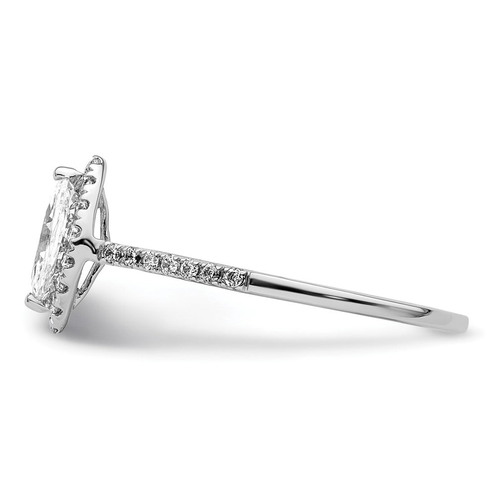 1/3 Ct. Natural Marquise Cut Diamond Semi-mount Engagement Ring in 14K White Gold